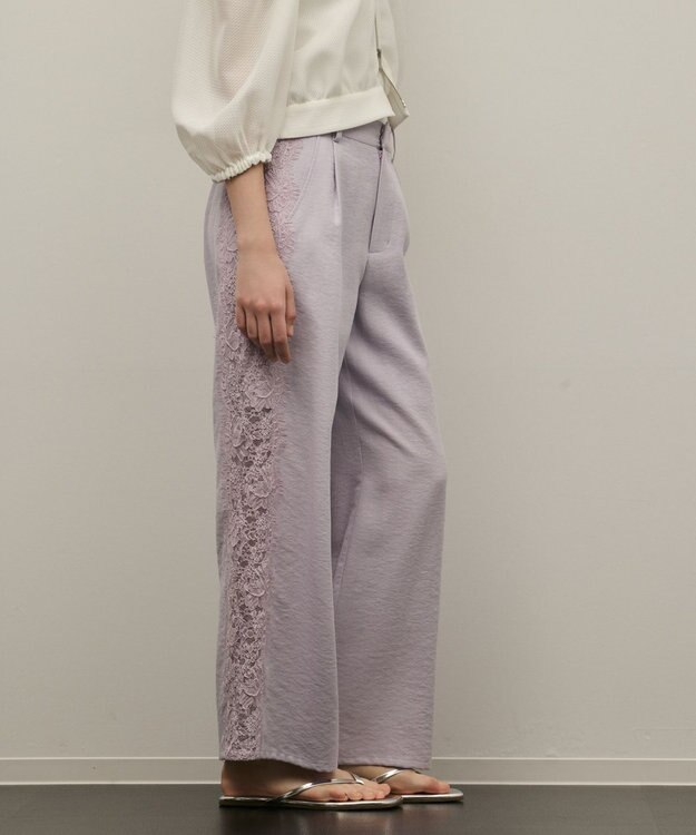 GRACE CONTINENTAL サイドレースパンツ ラベンダー