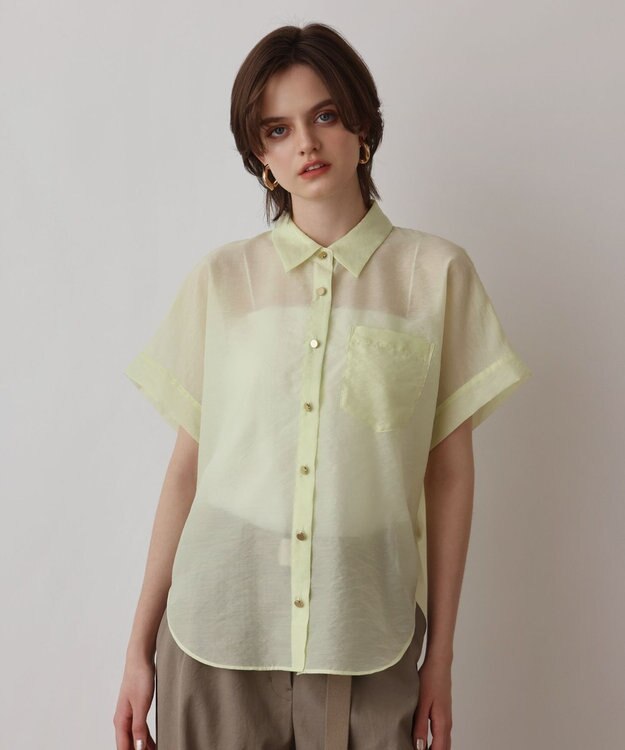 GRACE CONTINENTAL ドルマンシアーシャツ イエロー