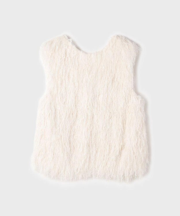 GRACE CONTINENTAL フリンジベスト ホワイト