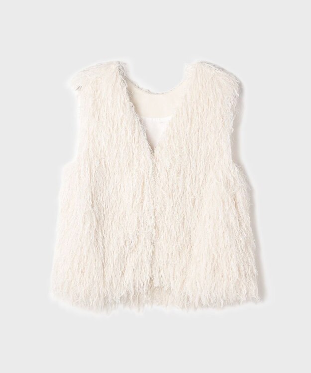 GRACE CONTINENTAL フリンジベスト ホワイト