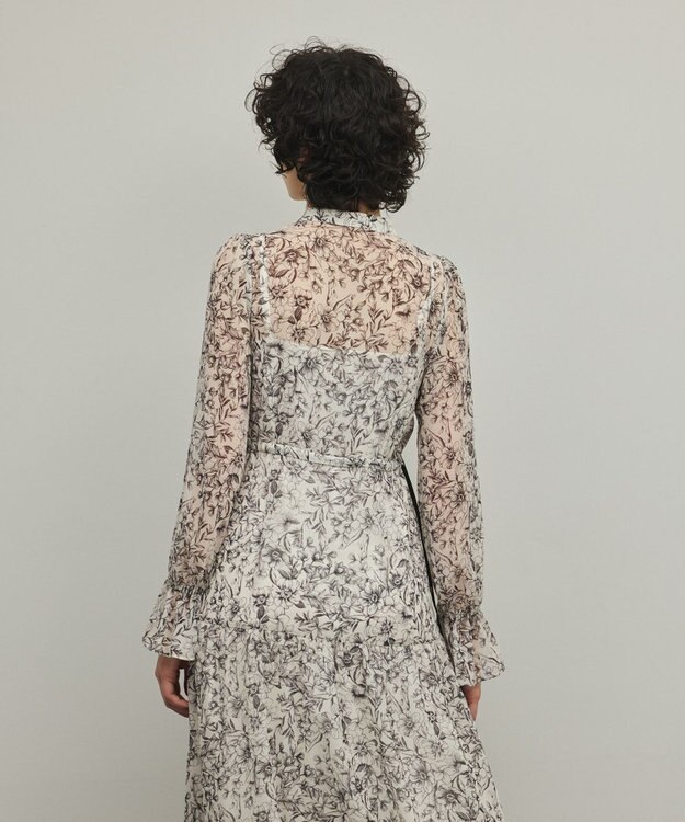 GRACE CONTINENTAL ドロストティアードフレアワンピース キナリ