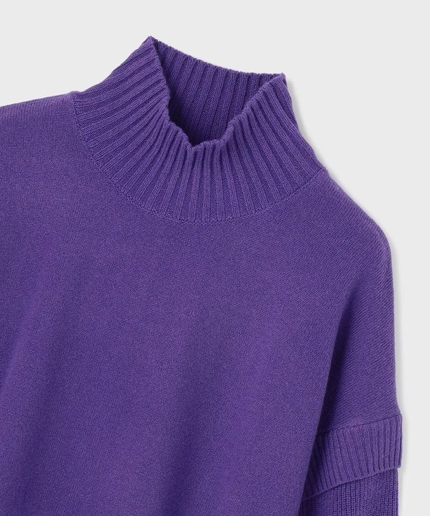 GRACE CONTINENTAL クーマラムニットトップ パープル