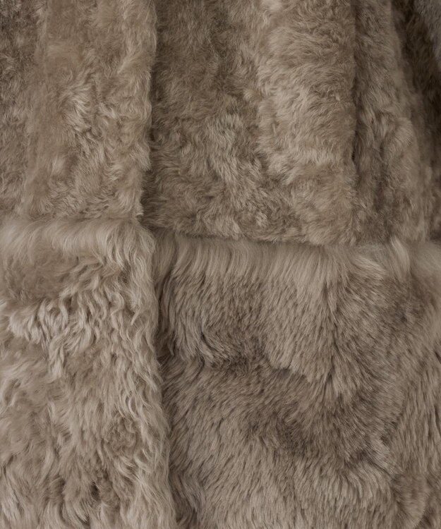 GRACE CONTINENTAL ムートンポンチョコート グレー