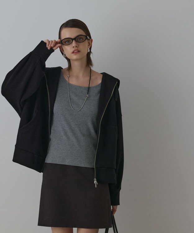 GRACE CONTINENTAL ルーズパーカー ブラック