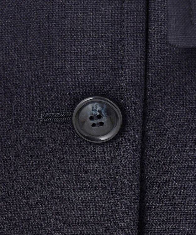 GRACE CONTINENTAL リネンタッチハーフスリーブジャケット ネイビー