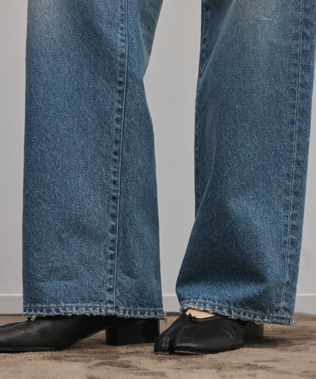 GRACE CONTINENTAL ワイドストレートデニムパンツ インディゴ