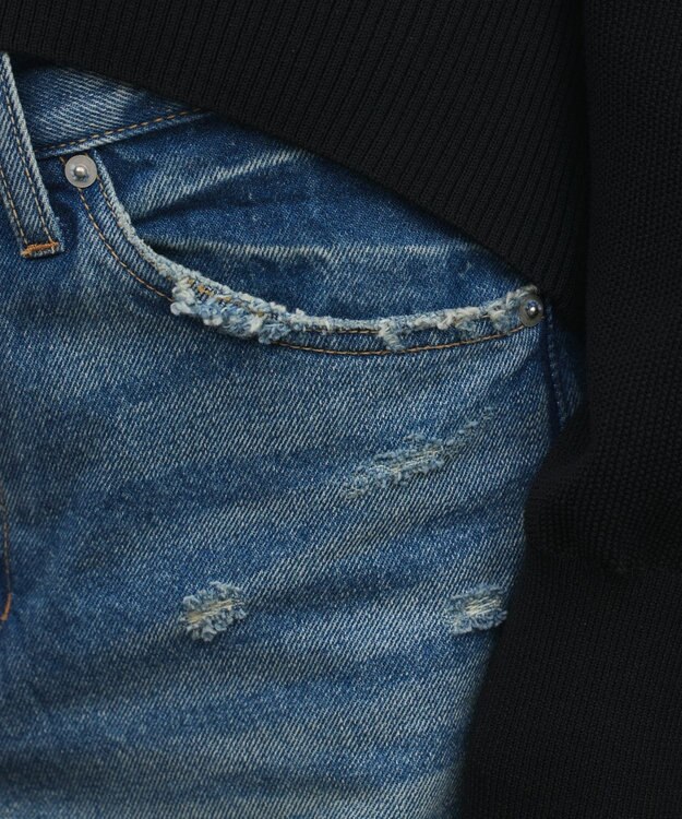 GRACE CONTINENTAL ワイドストレートデニムパンツ インディゴ