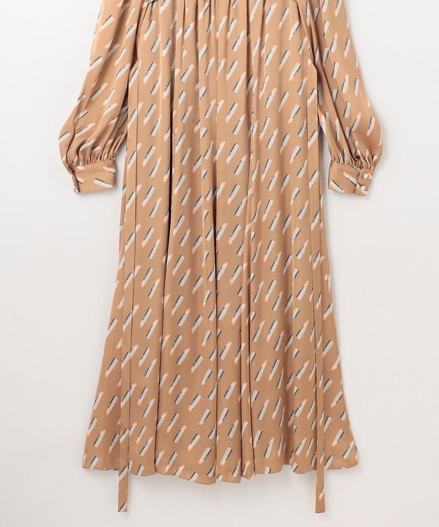 GRACE CONTINENTAL バックシャンリップドレス ベージュ