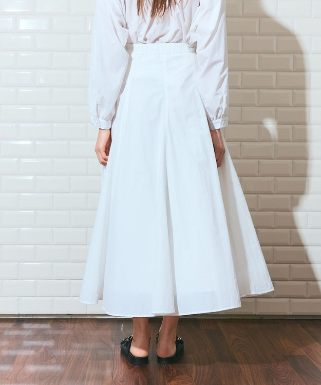 GRACE CONTINENTAL ナイロンボリュームスカート ホワイト