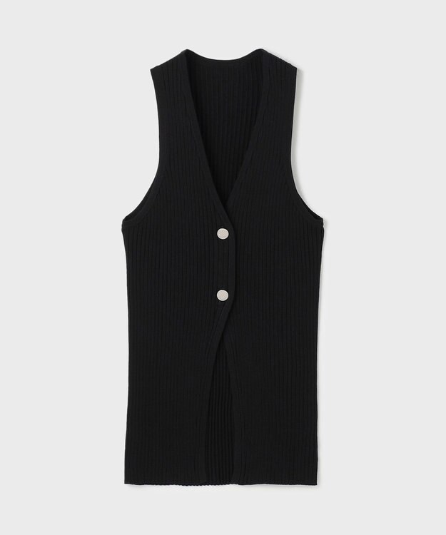 GRACE CONTINENTAL リブニットベスト ブラック