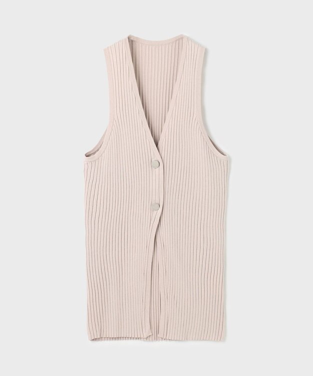 GRACE CONTINENTAL リブニットベスト ベージュ