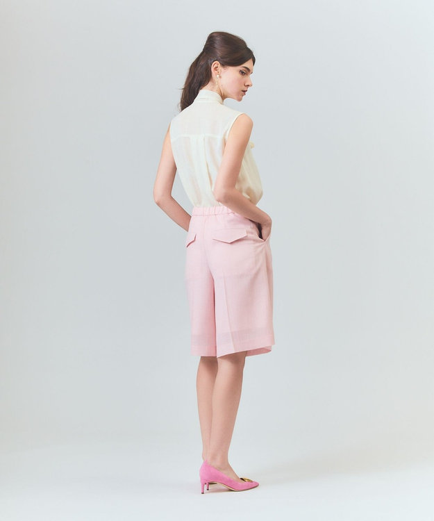 GRACE CONTINENTAL リネンライクシアーパンツ ピンク