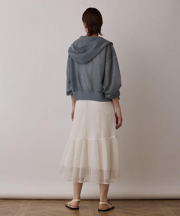 GRACE CONTINENTAL シアーニットパーカー グレー