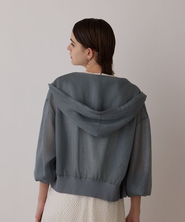 GRACE CONTINENTAL シアーニットパーカー グレー