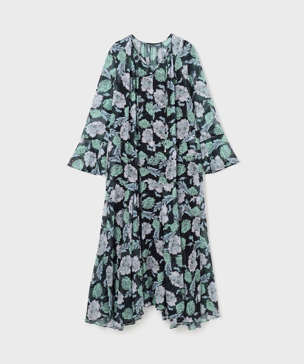 【グレースコンチネンタル】◆ フラワーチェックプリントワンピース フラワープリントワンピース / GRACE CONTINENTAL | GRACE