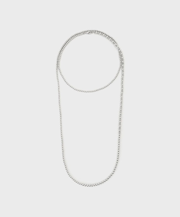 GRACE CONTINENTAL ビーズロングネックレス シルバー