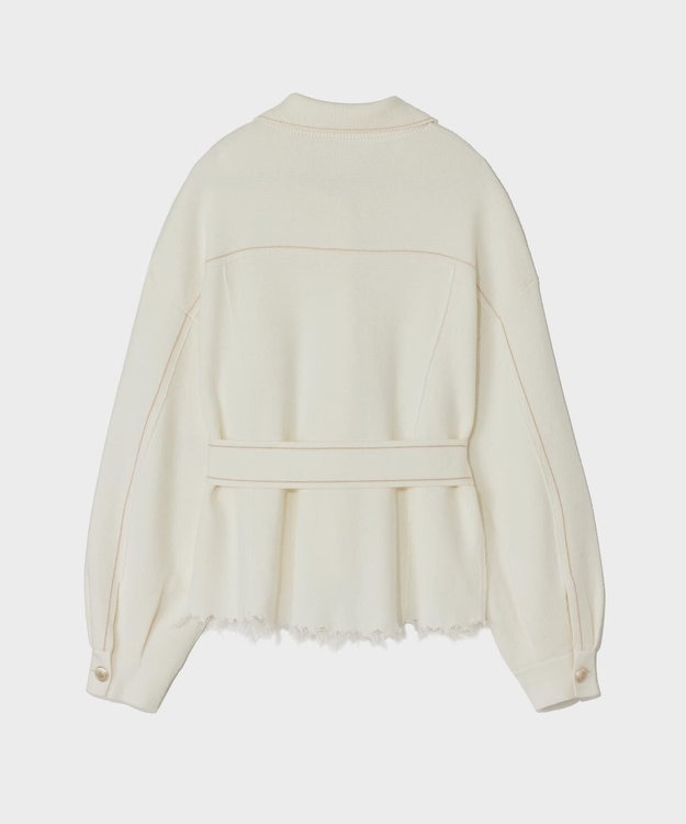 GRACE CONTINENTAL ニットワークジャケット ホワイト