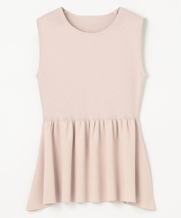 GRACE CONTINENTAL 刺繍ケープニットトップ ベージュ