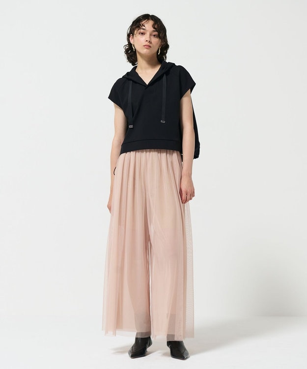 GRACE CONTINENTAL チュールレイヤードパンツ ベージュ