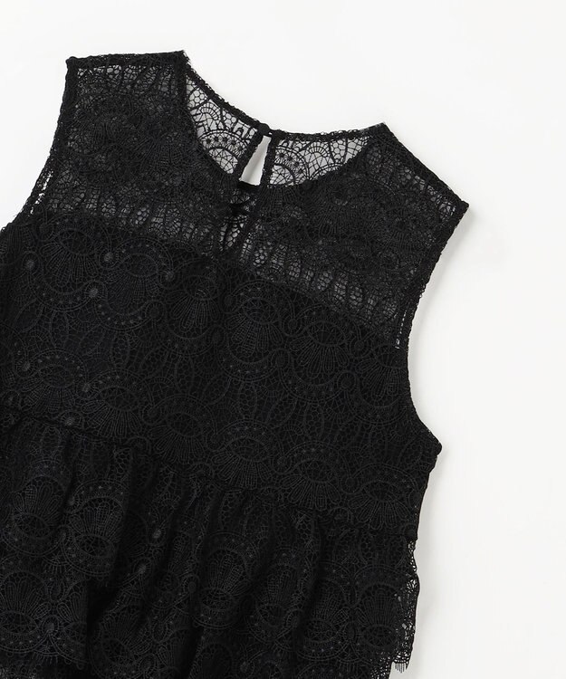 GRACE CONTINENTAL レースギャザートップ ブラック