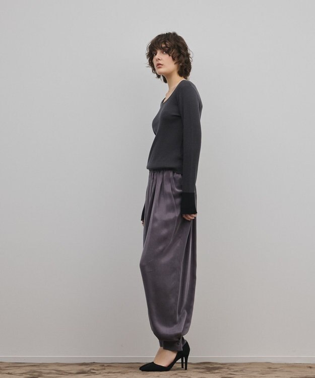 GRACE CONTINENTAL フィブリルバルーンパンツ チャコール