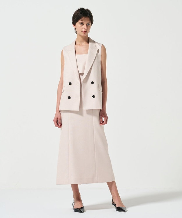 GRACE CONTINENTAL バックフリルベスト ベージュ