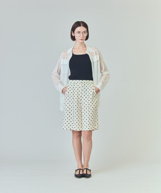 GRACE CONTINENTAL ドットハーフパンツ キナリ