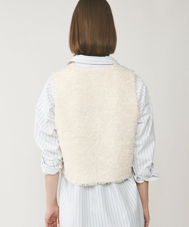 GRACE CONTINENTAL ツイードショートジレジャケット ベージュ