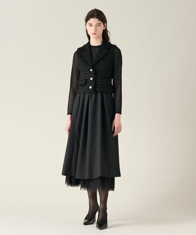 グレースコンチネンタル　ツイル2wayスカート　ブラック　定価33000 ツイル2WAY スカート / GRACE CONTINENTAL | GRACE CONTINENTAL