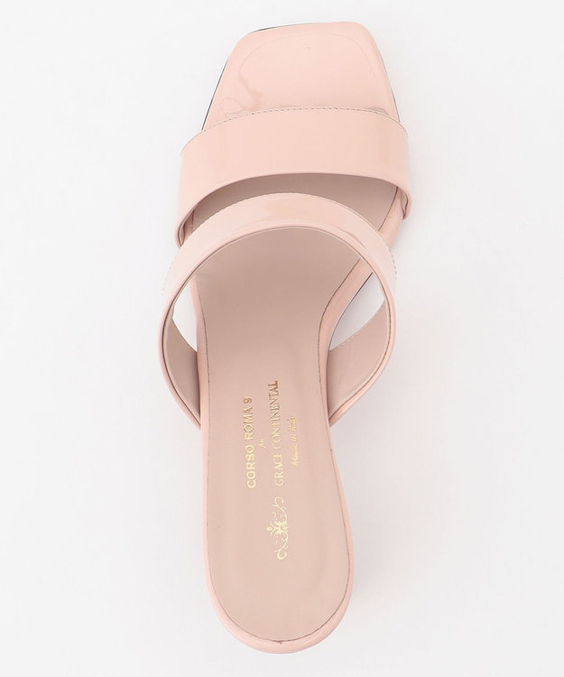 GRACE CONTINENTAL CORSO ROMA パテントサンダル ベージュ