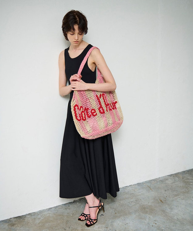 GRACE CONTINENTAL the Jacksons ジュートバッグL ピンク