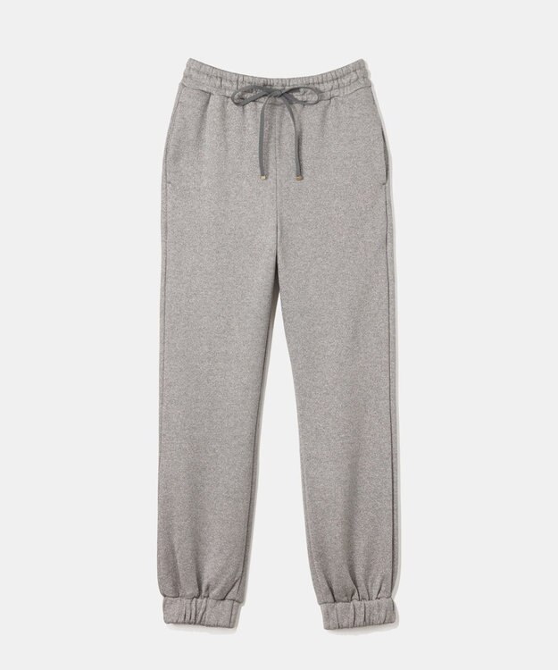 GRACE CONTINENTAL ラメ起毛裏毛トラックパンツ グレー