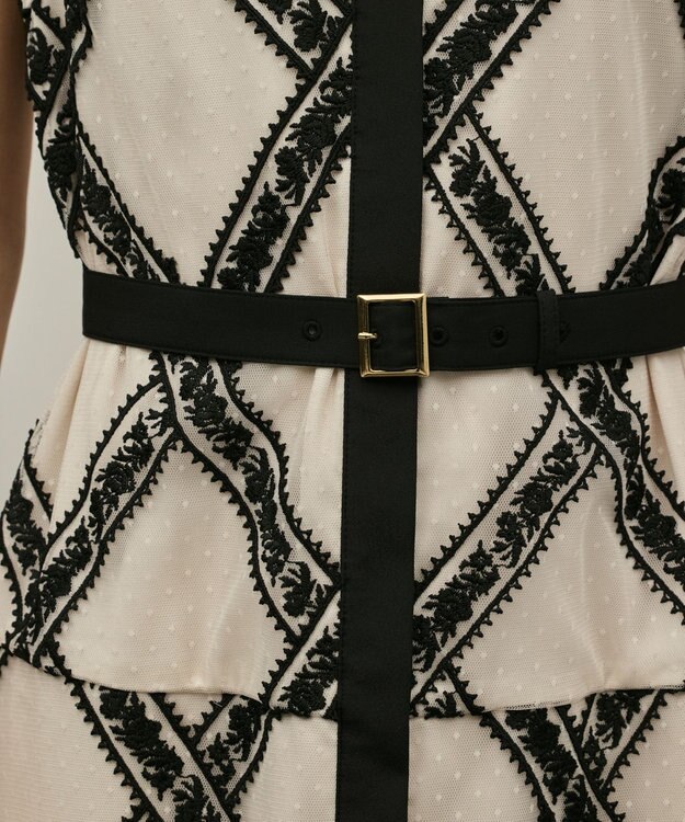 GRACE CONTINENTAL チュールレースワンピース ベージュ