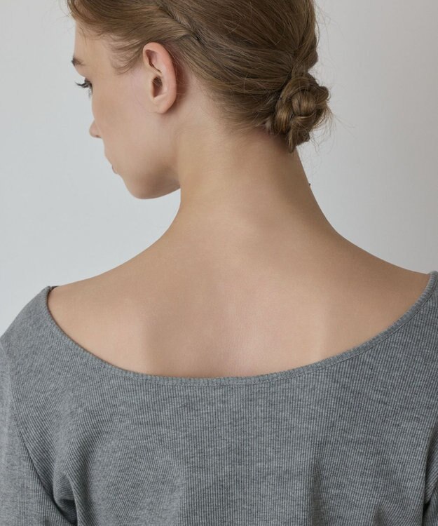 GRACE CONTINENTAL ウ－ルコットンテレコトップ グレー