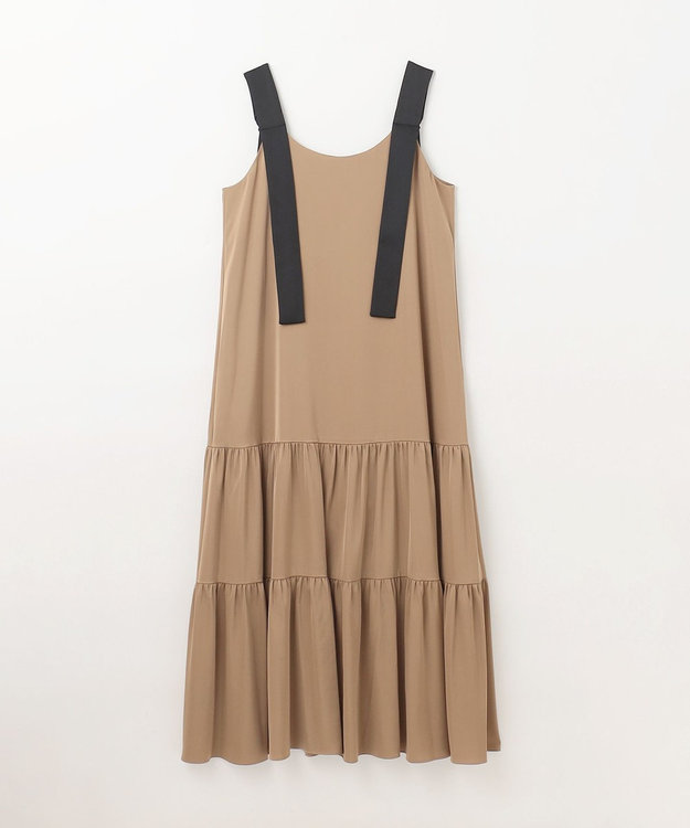 GRACE CONTINENTAL ティアードロングワンピース ブラウン