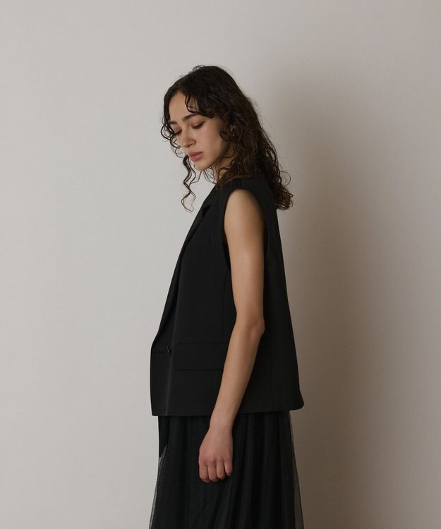 GRACE CONTINENTAL イレヘムジレジャケット ブラック