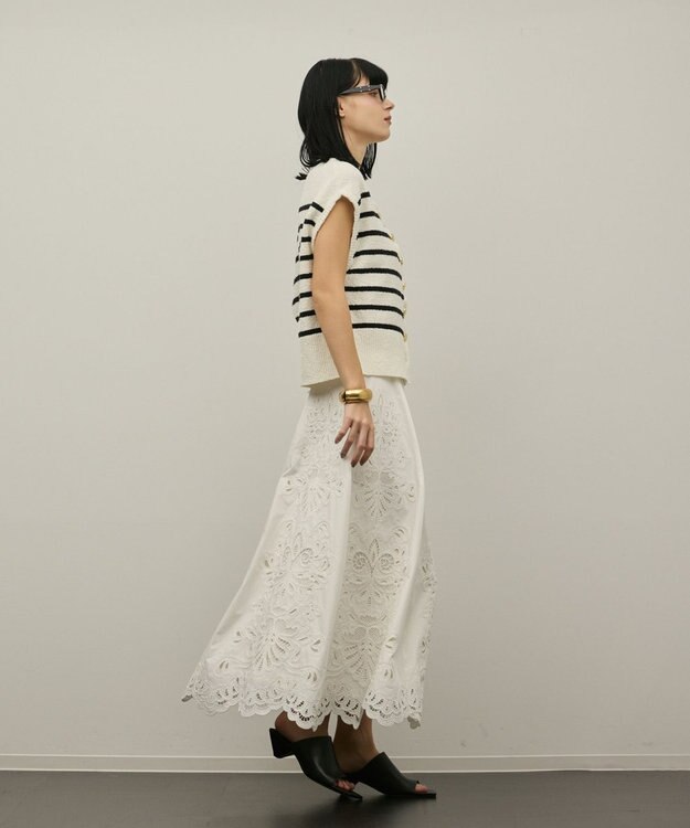 GRACE CONTINENTAL ブークレニットベスト バイカラー