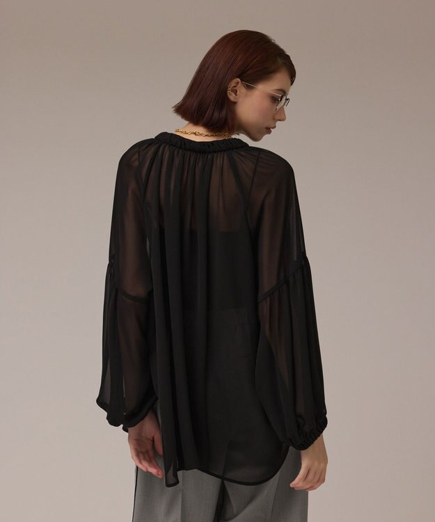 GRACE CONTINENTAL ボリュームカフタントップ ブラック