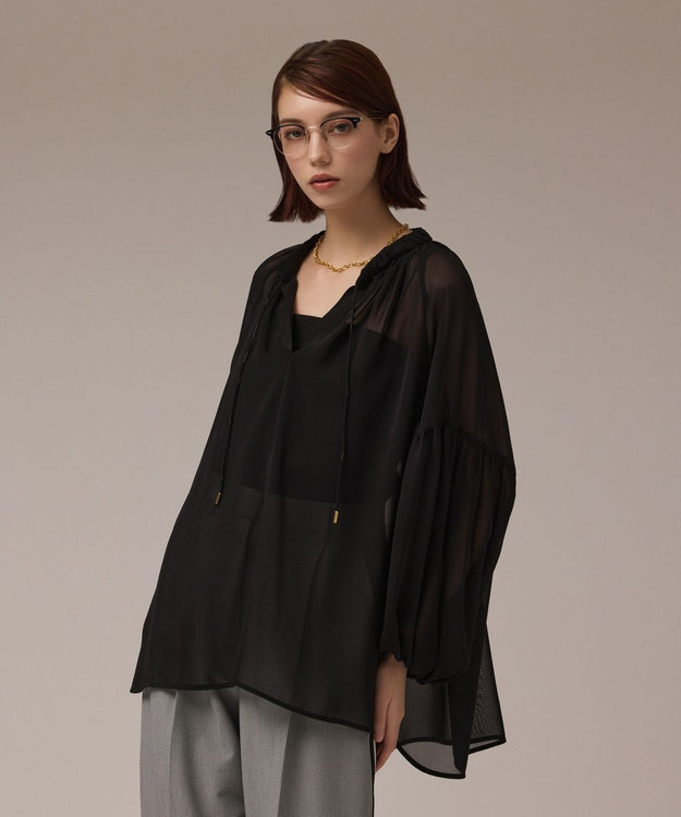 美品 グレースコンチネンタル カットワークカフタントップ ブラック カットワークカフタントップ / GRACE CONTINENTAL | GRACE