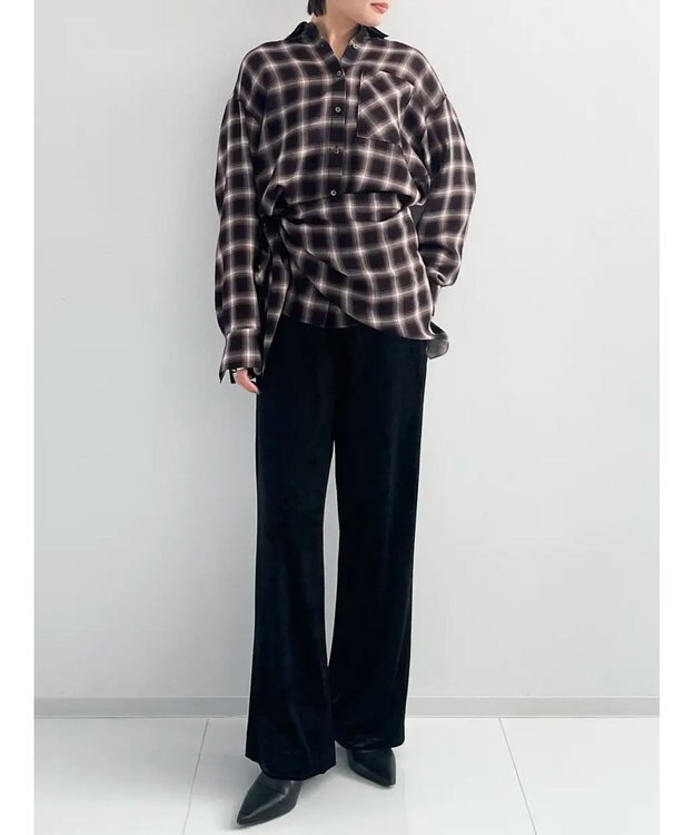 GRACE CONTINENTAL ストール付チェックシャツ チェック