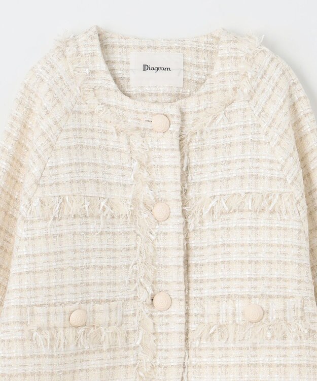 GRACE CONTINENTAL フリンジドルマンジャケット キナリ