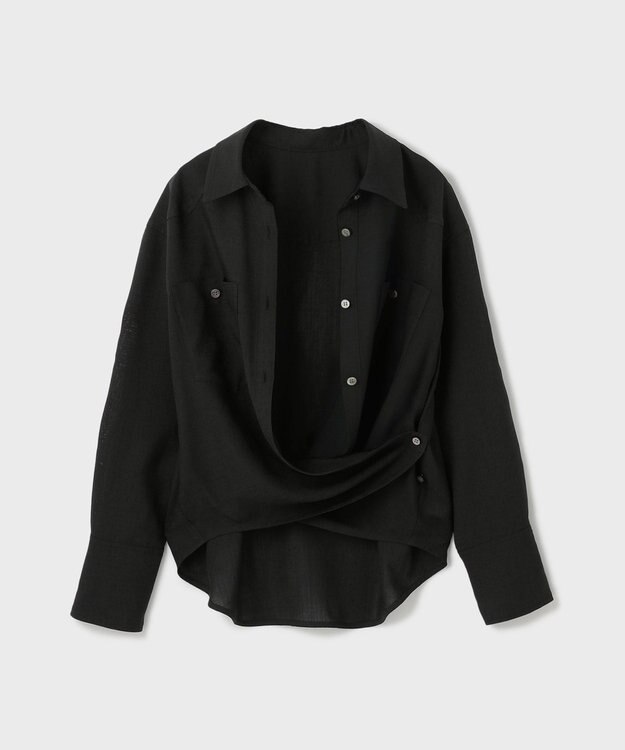 GRACE CONTINENTAL シアー2wayウエスタンシャツ ブラック