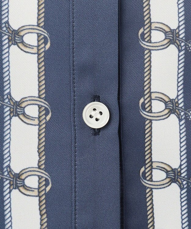 GRACE CONTINENTAL マリンスカーフコンビシャツ ブルー