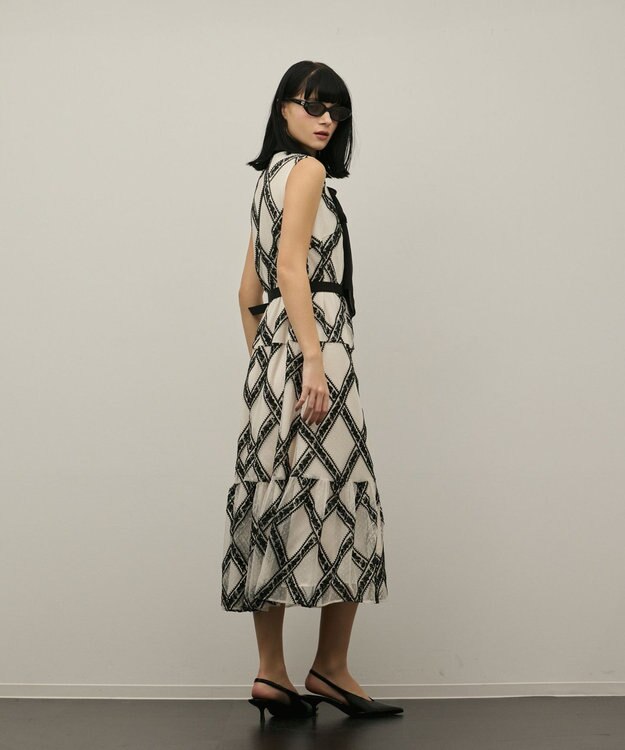 GRACE CONTINENTAL チュールレースワンピース ベージュ