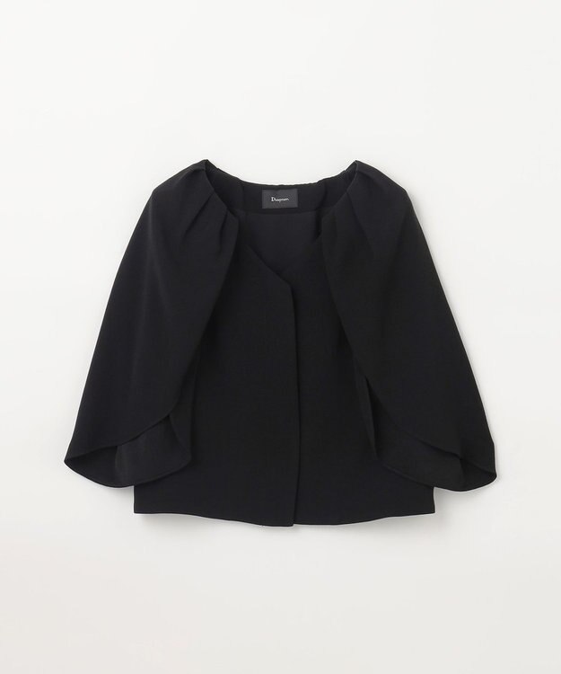 GRACE CONTINENTAL ケープスリーブトップ ブラック