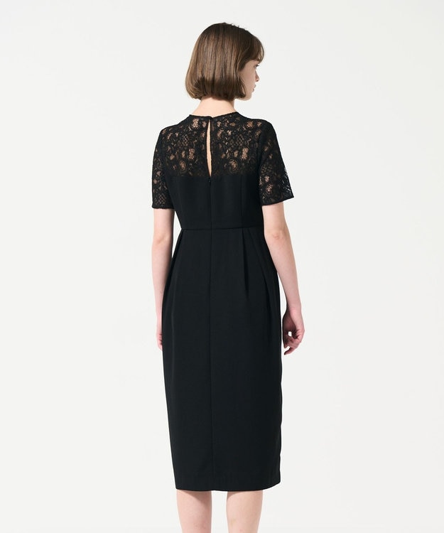 GRACE CONTINENTAL タックドレープコクンドレス ブラック