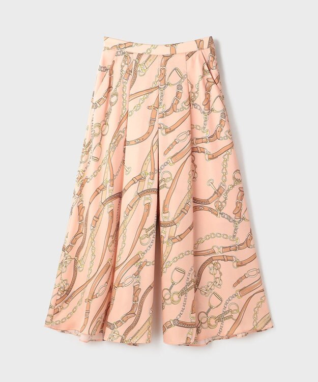 GRACE CONTINENTAL チェーンプリントタックキュロット ピンク