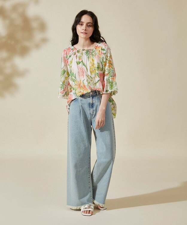 フローラルシャーリングトップ / GRACE CONTINENTAL | GRACE CONTINENTAL グレースコンチネンタル 通販 フローラルシャーリングトップ / GRACE CONTINENTAL | GRACE CONTINENTAL グレースコンチネンタル 通販