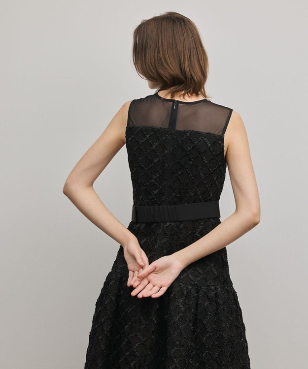 GRACE CONTINENTAL コード刺繍ワンピース ブラック