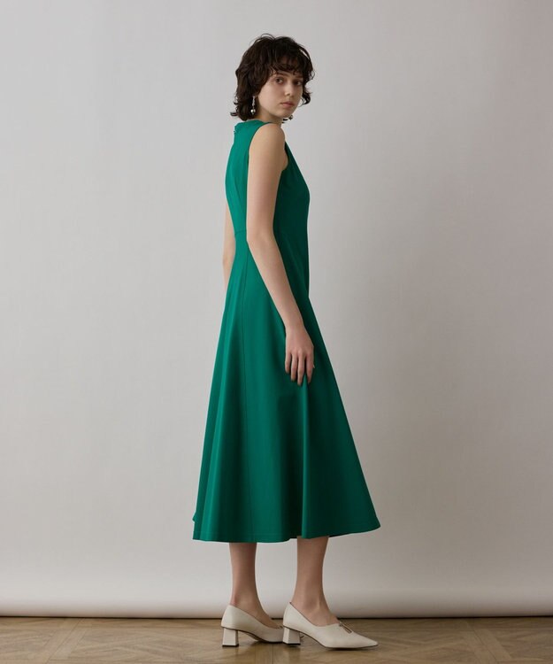 GRACE CONTINENTAL ステッチカットワンピース グリーン
